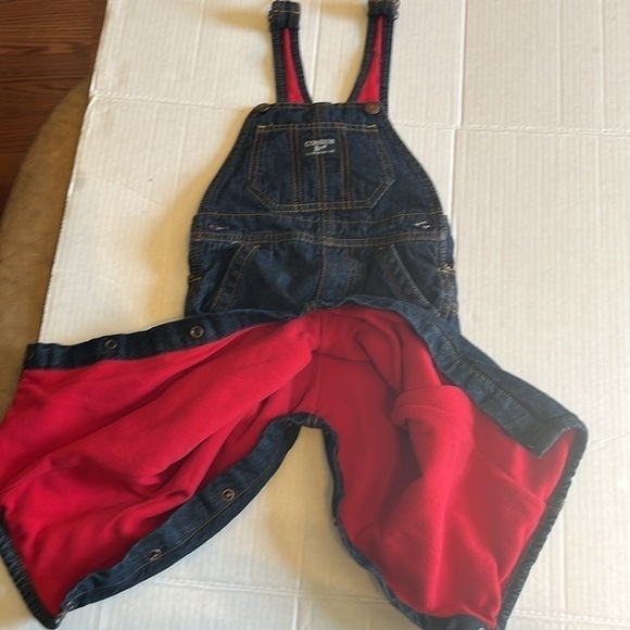 Oshkosh B’gosh-18 months-darker wash blue-carpenter,lined, bib overalls. - Picture 7 of 12
